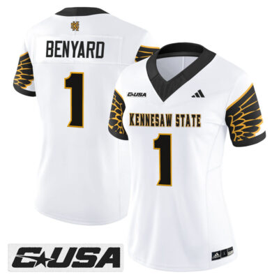 Women's Kennesaw State Owls 2025 Vapor Limited Jersey - White Gabriel Benyard