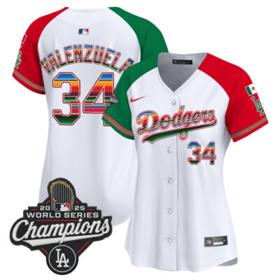 Women's LA Dodgers Mexico 2025 World Series Champions Vapor Premier Limited Jersey - Alternate / Fernando Valenzuela