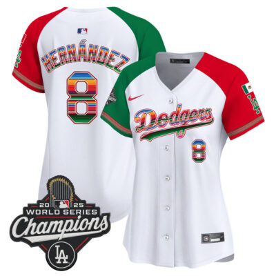 Women's LA Dodgers Mexico 2025 World Series Champions Vapor Premier Limited Jersey - Alternate / Kike Hernandez