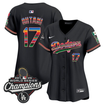 Women's LA Dodgers Mexico 2025 World Series Champions Vapor Premier Limited Jersey - Black / Shohei Ohtani