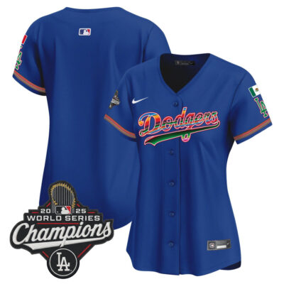 Women's LA Dodgers Mexico 2025 World Series Champions Vapor Premier Limited Jersey - Royal / Team