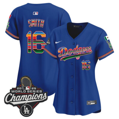 Women's LA Dodgers Mexico 2025 World Series Champions Vapor Premier Limited Jersey - Royal / Will Smith
