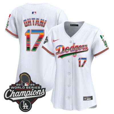 Women's LA Dodgers Mexico 2025 World Series Champions Vapor Premier Limited Jersey - White / Shohei Ohtani