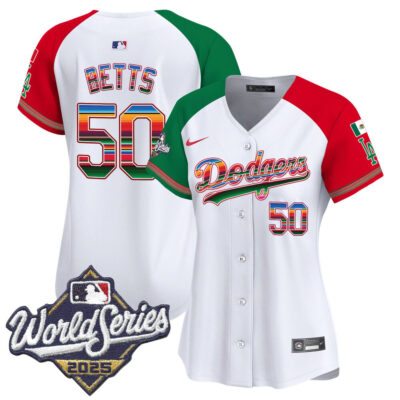 Women's LA Dodgers Mexico 2025 World Series Vapor Premier Limited Jersey - Alternate / Mookie Betts