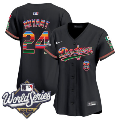 Women's LA Dodgers Mexico 2025 World Series Vapor Premier Limited Jersey - Black / Kobe Bryant