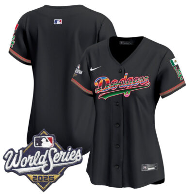 Women's LA Dodgers Mexico 2025 World Series Vapor Premier Limited Jersey - Black / Team