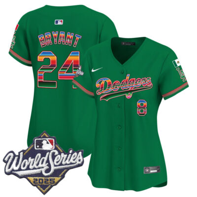 Women's LA Dodgers Mexico 2025 World Series Vapor Premier Limited Jersey - Green / Kobe Bryant