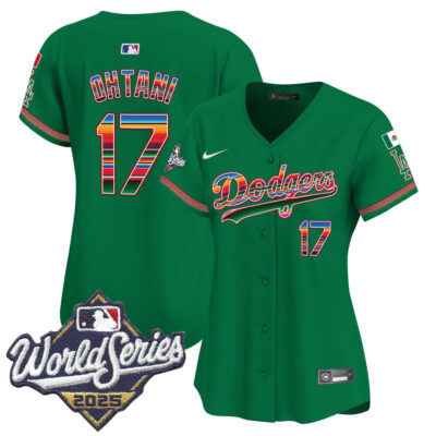 Women's LA Dodgers Mexico 2025 World Series Vapor Premier Limited Jersey - Green / Shohei Ohtani