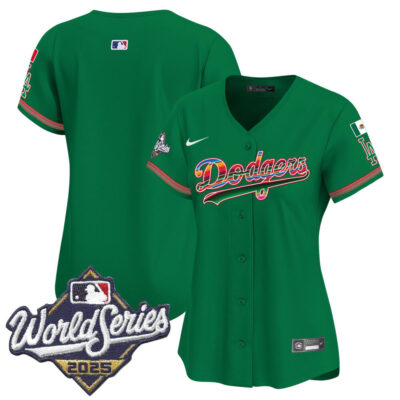 Women's LA Dodgers Mexico 2025 World Series Vapor Premier Limited Jersey - Green / Team