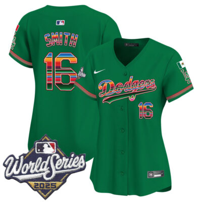 Women's LA Dodgers Mexico 2025 World Series Vapor Premier Limited Jersey - Green / Will Smith