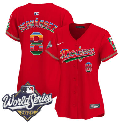 Women's LA Dodgers Mexico 2025 World Series Vapor Premier Limited Jersey - Red / Kike Hernandez