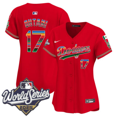 Women's LA Dodgers Mexico 2025 World Series Vapor Premier Limited Jersey - Red / Shohei Ohtani