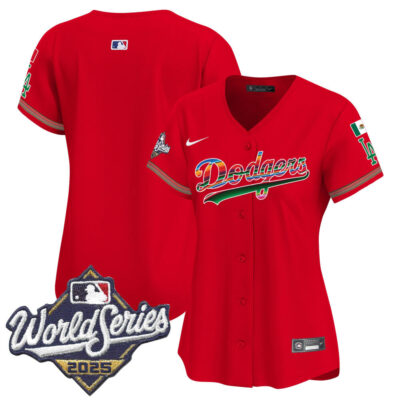 Women's LA Dodgers Mexico 2025 World Series Vapor Premier Limited Jersey - Red / Team