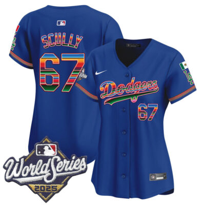 Women's LA Dodgers Mexico 2025 World Series Vapor Premier Limited Jersey - Royal / Vin Scully