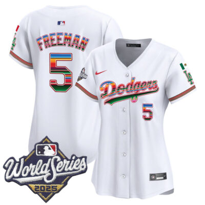 Women's LA Dodgers Mexico 2025 World Series Vapor Premier Limited Jersey - White / Freddie Freeman