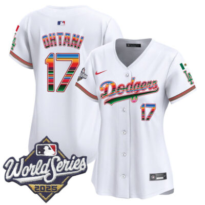 Women's LA Dodgers Mexico 2025 World Series Vapor Premier Limited Jersey - White / Shohei Ohtani