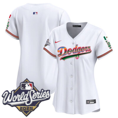 Women's LA Dodgers Mexico 2025 World Series Vapor Premier Limited Jersey - White / Team