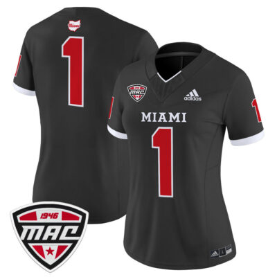 Women's Miami (OH) RedHawks 2025 Vapor Limited Jersey - Black #1 Team