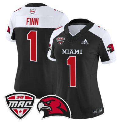 Women's Miami (OH) RedHawks 2025 Vapor Limited Jersey - Black Alternate Dequan Finn