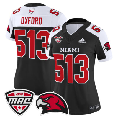 Women's Miami (OH) RedHawks 2025 Vapor Limited Jersey - Black Alternate Oxford 513