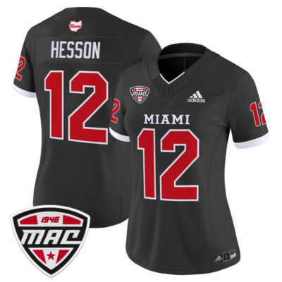Women's Miami (OH) RedHawks 2025 Vapor Limited Jersey - Black Henry Hesson