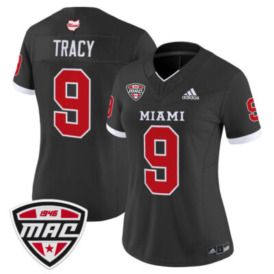 Women's Miami (OH) RedHawks 2025 Vapor Limited Jersey - Black Kenny Tracy