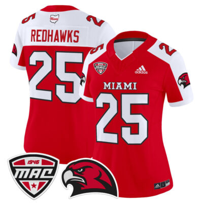 Women's Miami (OH) RedHawks 2025 Vapor Limited Jersey - Red Alternate #25 RedHawks