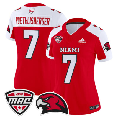 Women's Miami (OH) RedHawks 2025 Vapor Limited Jersey - Red Alternate Ben Roethlisberger