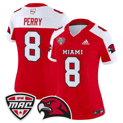 Women's Miami (OH) RedHawks 2025 Vapor Limited Jersey - Red Alternate Kam Perry