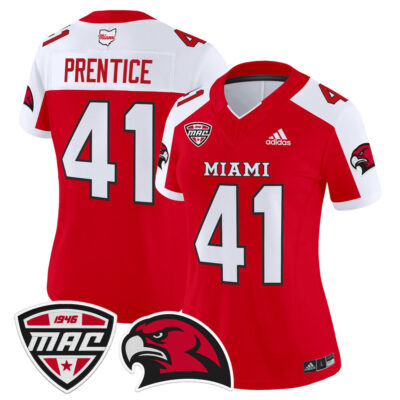 Women's Miami (OH) RedHawks 2025 Vapor Limited Jersey - Red Alternate Travis Prentice