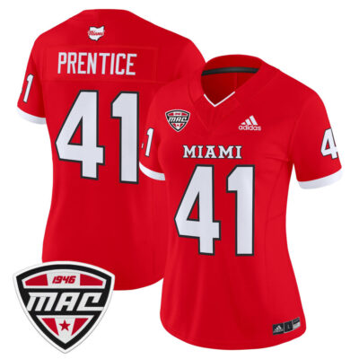 Women's Miami (OH) RedHawks 2025 Vapor Limited Jersey - Red Travis Prentice