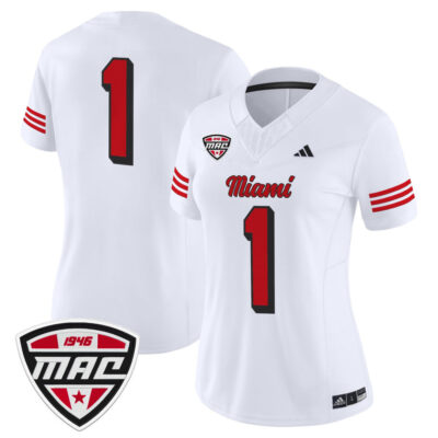 Women's Miami (OH) RedHawks 2025 Vapor Limited Jersey - White #1 Team