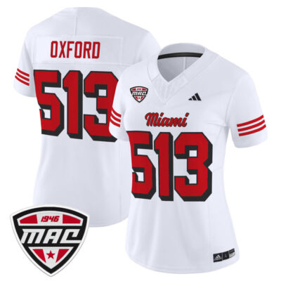 Women's Miami (OH) RedHawks 2025 Vapor Limited Jersey - White Oxford 513