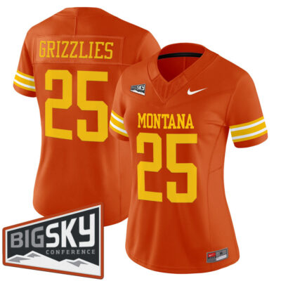 Women's Montana Grizzlies 1995 Throwback Vapor Limited Jersey - Orange #25 Grizzlies