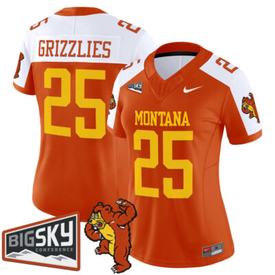 Women's Montana Grizzlies 1995 Throwback Vapor Limited Jersey - Orange Alternate #25 Grizzlies
