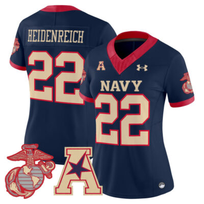 Women's Navy Midshipmen Vapor USMC Premier Jersey - Navy / Eli Heidenreich