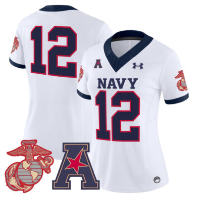 Women's Navy Midshipmen Vapor USMC Premier Jersey - White / 12th Man