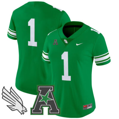 Women's North Texas Mean Green 2025 Vapor Limited Jersey - Green #1 Team