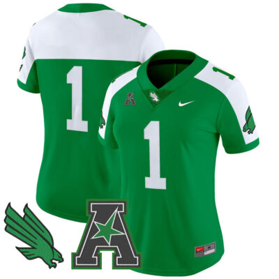Women's North Texas Mean Green 2025 Vapor Limited Jersey - Green Alternate #1 Team