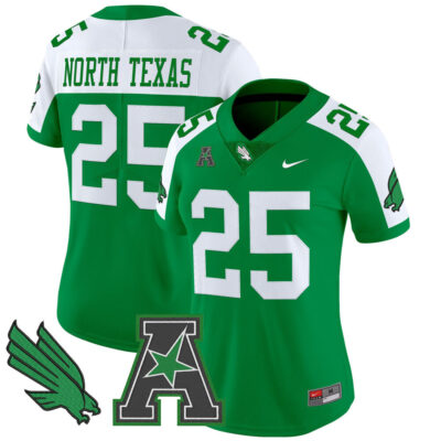 Women's North Texas Mean Green 2025 Vapor Limited Jersey - Green Alternate #25 North Texas