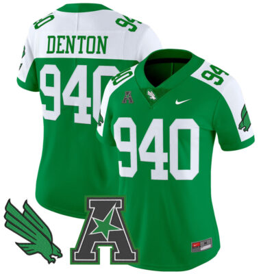 Women's North Texas Mean Green 2025 Vapor Limited Jersey - Green Alternate Denton 940