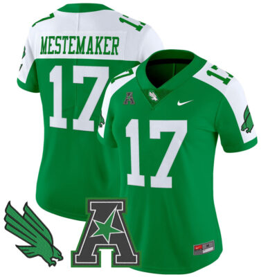 Women's North Texas Mean Green 2025 Vapor Limited Jersey - Green Alternate Drew Mestemaker