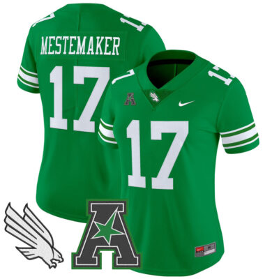 Women's North Texas Mean Green 2025 Vapor Limited Jersey - Green Drew Mestemaker