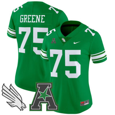 Women's North Texas Mean Green 2025 Vapor Limited Jersey - Green Joe Greene
