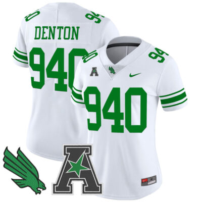 Women's North Texas Mean Green 2025 Vapor Limited Jersey - White Denton 940