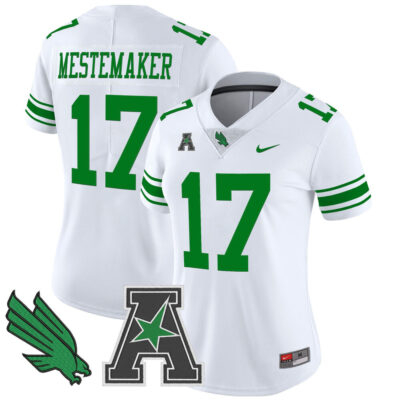 Women's North Texas Mean Green 2025 Vapor Limited Jersey - White Drew Mestemaker