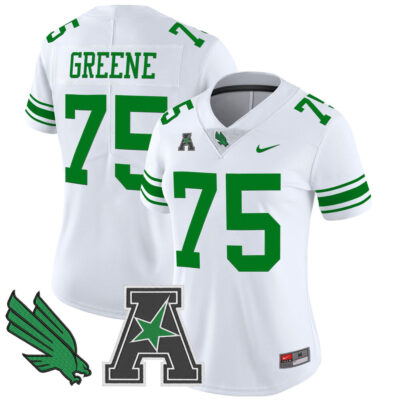 Women's North Texas Mean Green 2025 Vapor Limited Jersey - White Joe Greene