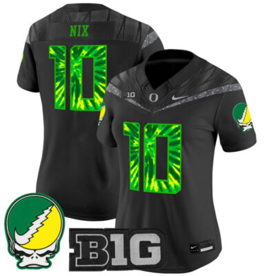 Women's Oregon Ducks 2025 Grateful Ducks Vapor Limited Jersey - Black / Bo Nix