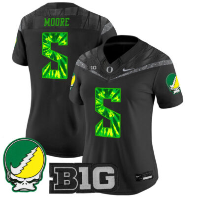 Women's Oregon Ducks 2025 Grateful Ducks Vapor Limited Jersey - Black / Dante Moore