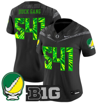 Women's Oregon Ducks 2025 Grateful Ducks Vapor Limited Jersey - Black / Duck Gang 541